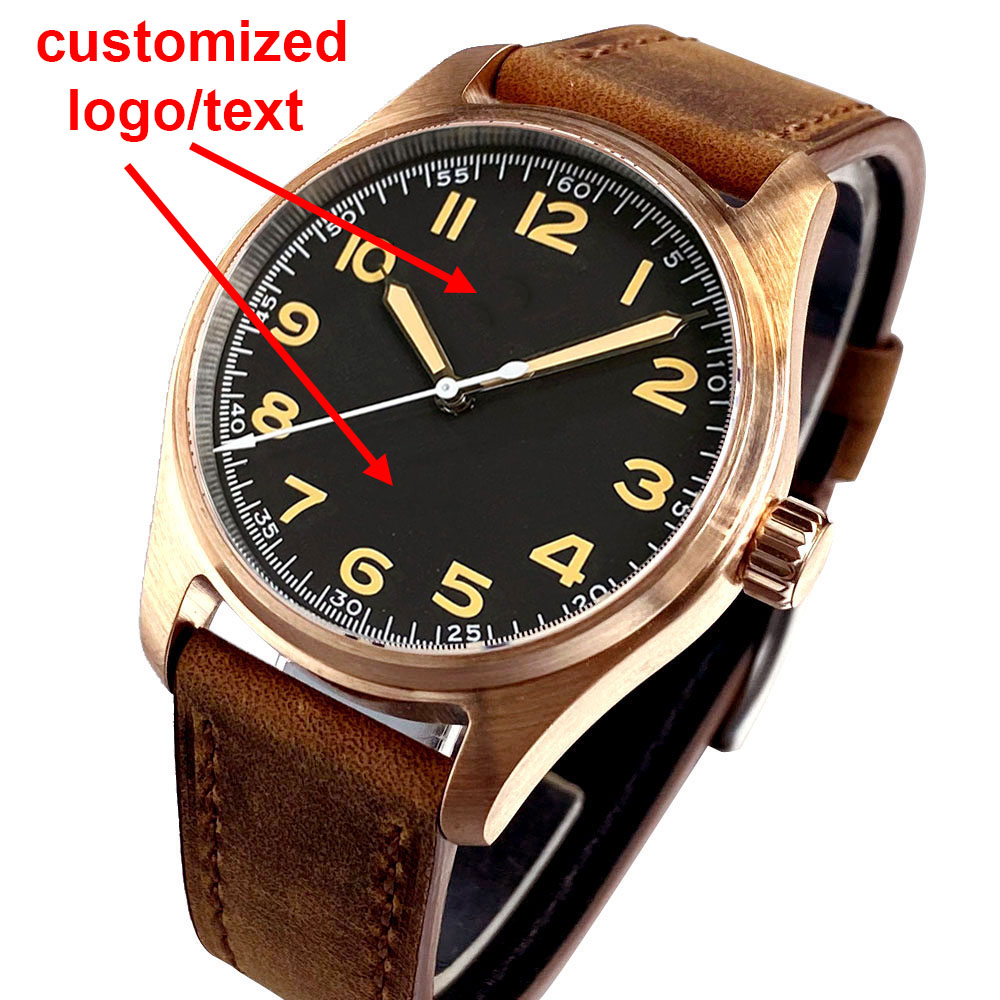 Automatic Pilot Watch - ساعة مخصصة للرجال ريال Cusn8 برونزية