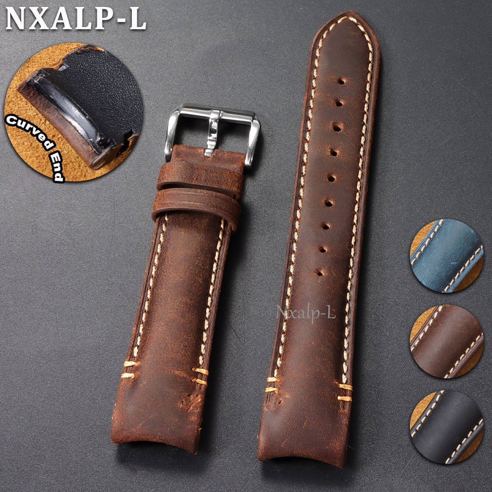 Luxury Watch Expensive - حزام ساعة من جلد البقر المشمع