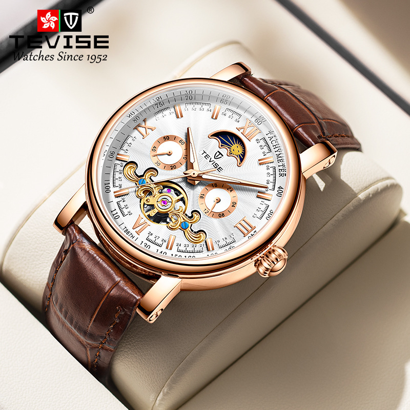 Luxury Watch Engraving - ساعة يد رجالية فاخرة أوتوماتيكية ميكانيكية