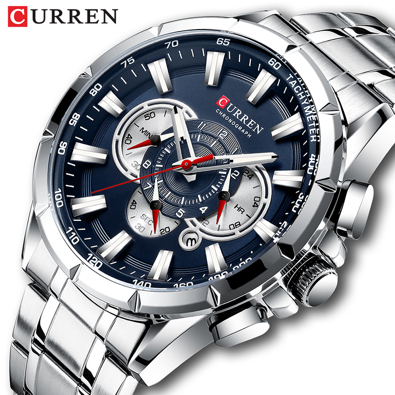 Zen Luxury Watch - CURREN ساعة معصم الرجال مقاوم للماء