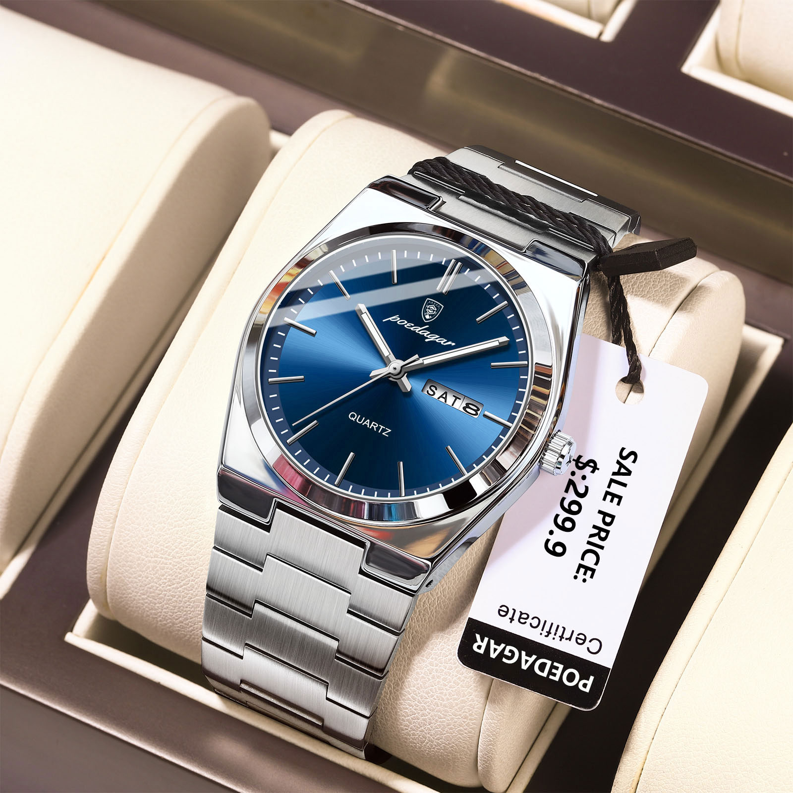 Luxury Watch & Jewellery - POEDAGAR الساعات الفاخرة للرجال الفولاذ المقاوم