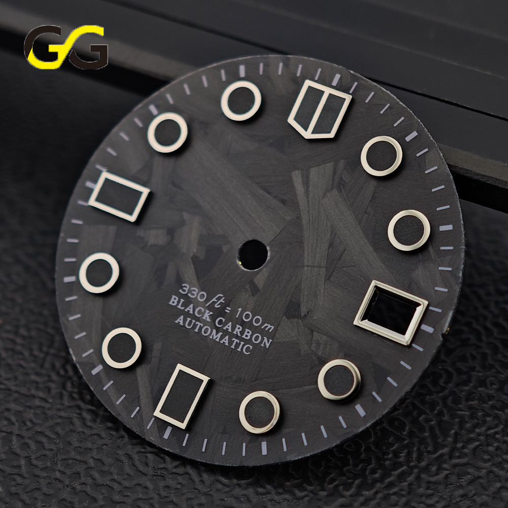 Exhibition Caseback - قرص ساعة من ألياف الكربون مقاس