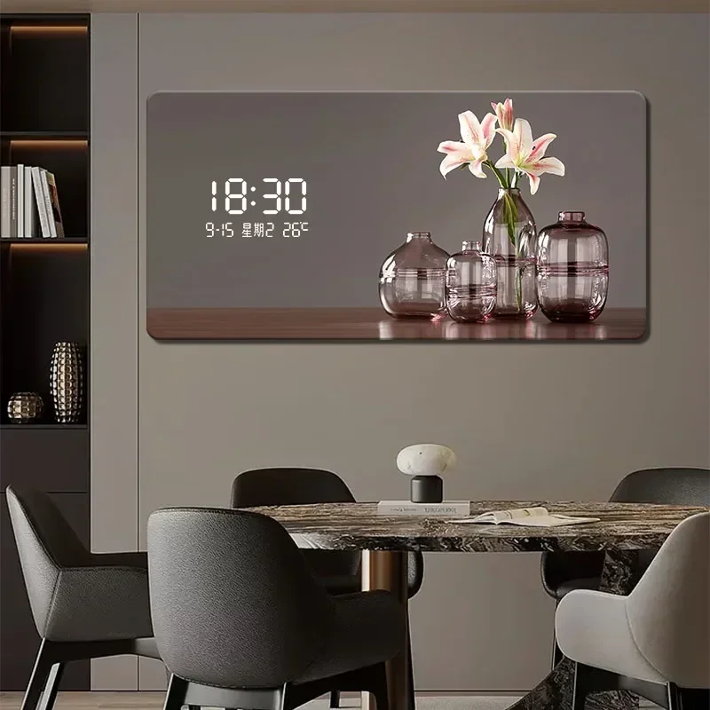 Luxury Watch House - ساعة حائط ذات شاشة رقمية فنية