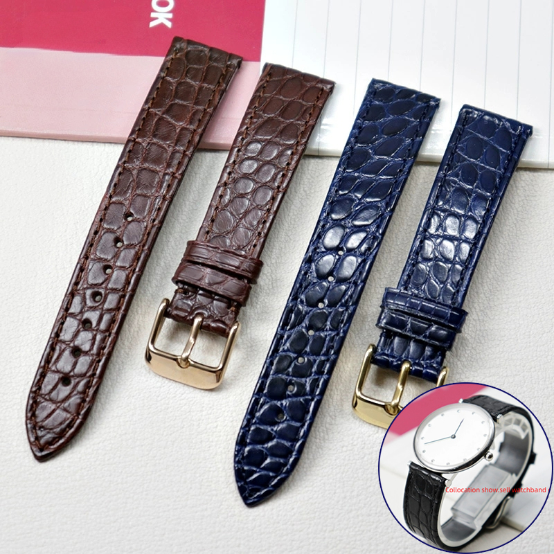 Luxury Watch Engraving - رقيقة التمساح حزام من الجلد الطبيعي