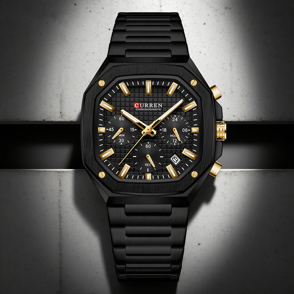 Luxury Watch For Men - ساعة كورين كرونو مربعة فاخرة للرجال