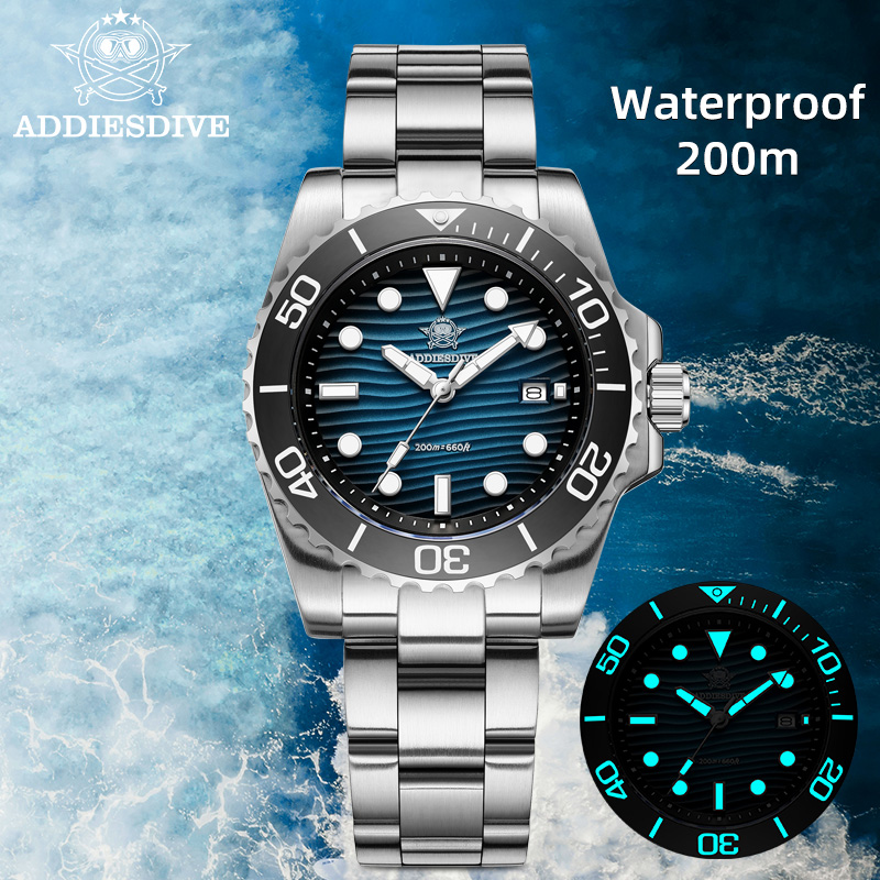 Luxury Watch Safe - Addiesdive ساعة كوارتز رجالية 2115 قرص