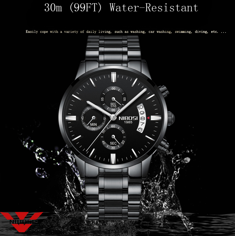 NIBOSI الفولاذ المقاوم للصدأ ا - مراجعة Zen Luxury Watch وسعره