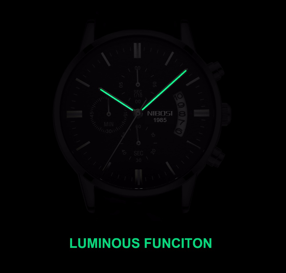 NIBOSI الفولاذ المقاوم للصدأ ا - مراجعة Zen Luxury Watch وسعره