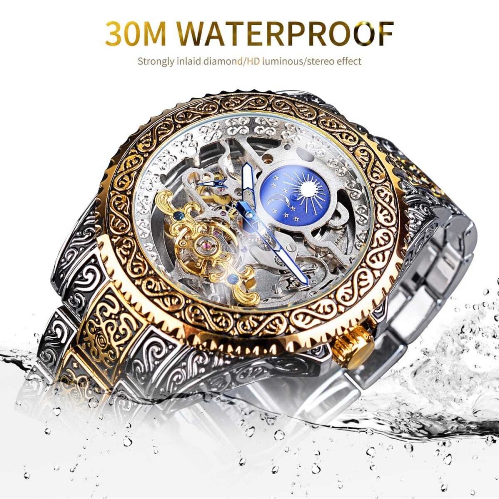 ساعة يد رجالية ميكانيكية أوتوم - مراجعة Luxury Watch Engraving وسعره