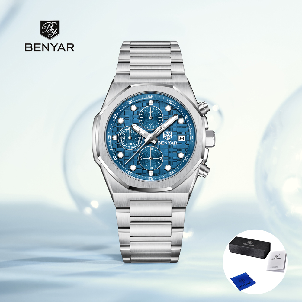 2025 جديد BENYAR ساعات رجالية  - مراجعة Luxury Watch Safe وسعره