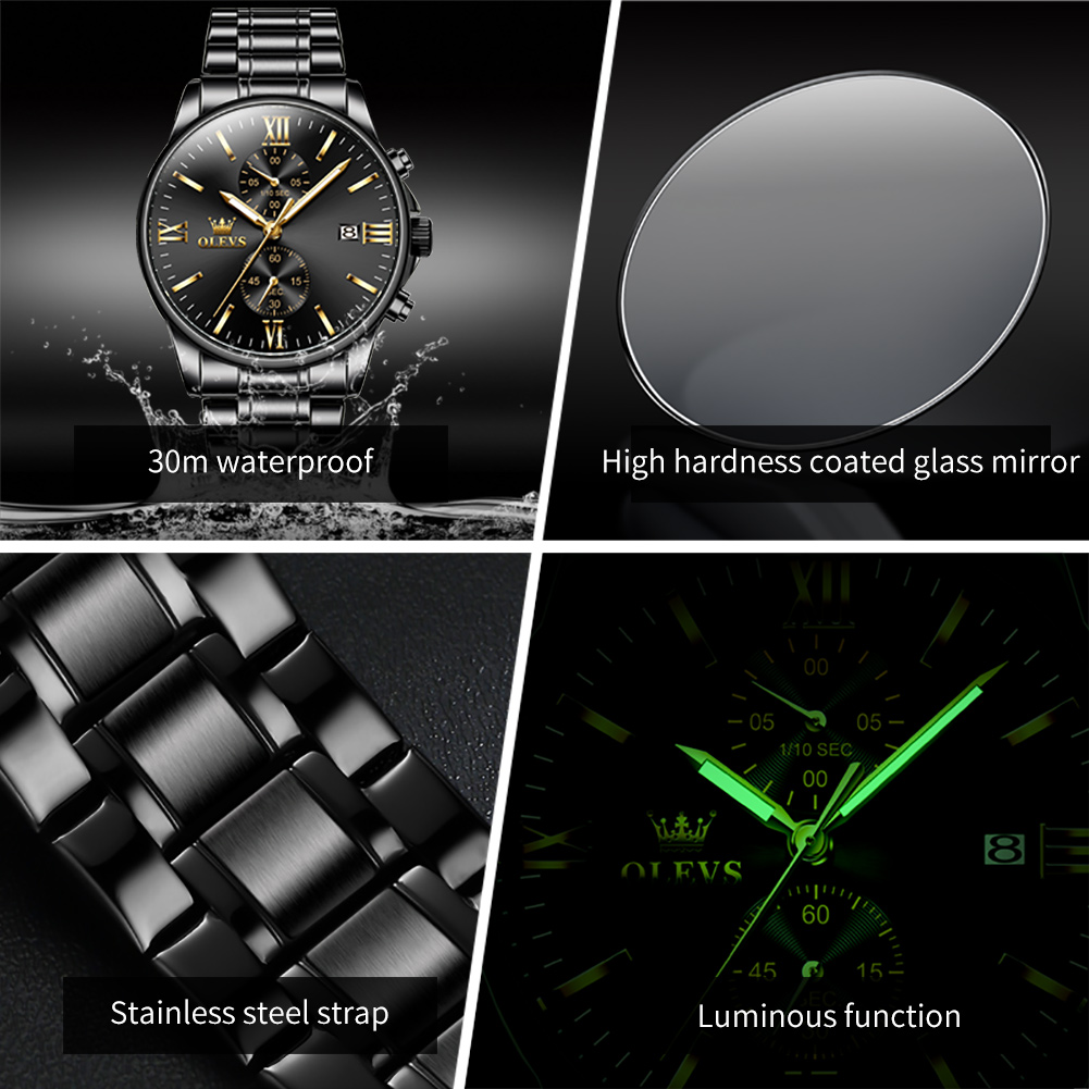 OLEVS 2886 ساعة كوارتز سوداء ك - مراجعة Zen Luxury Watch وسعره