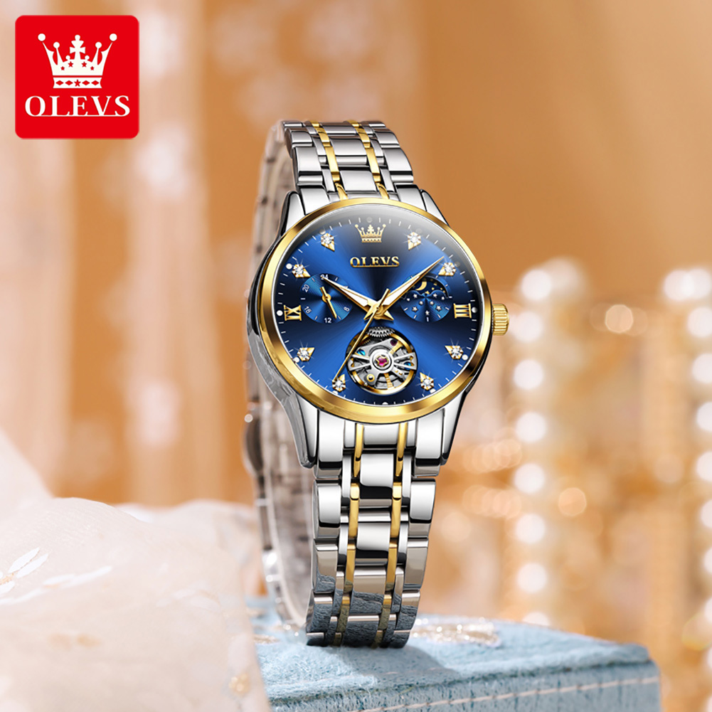 OLEVS ساعات نسائية فاخرة توربي - مراجعة Automatic Pilot Watch وسعره
