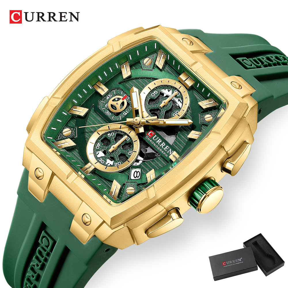 ساعة CURREN الفاخرة للرجال، سا - مراجعة Luxury Watch Safe وسعره