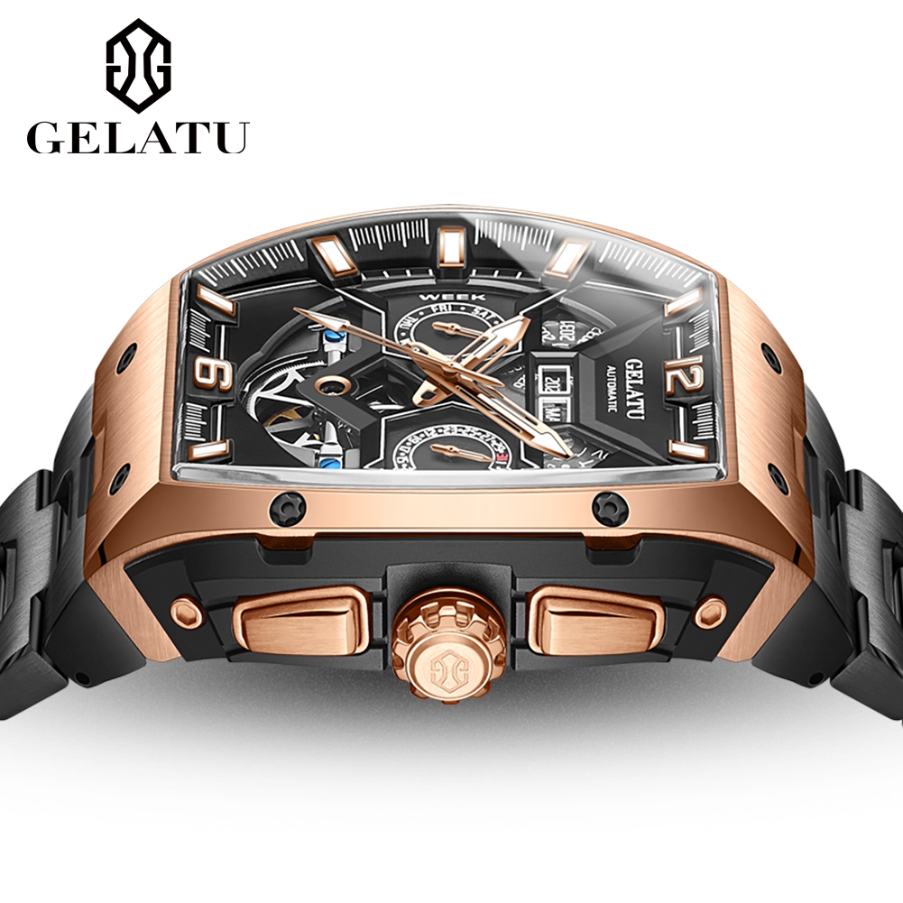 Reloj Hombre ساعات رجالي GELAT - مراجعة Automatic Pilot Watch وسعره