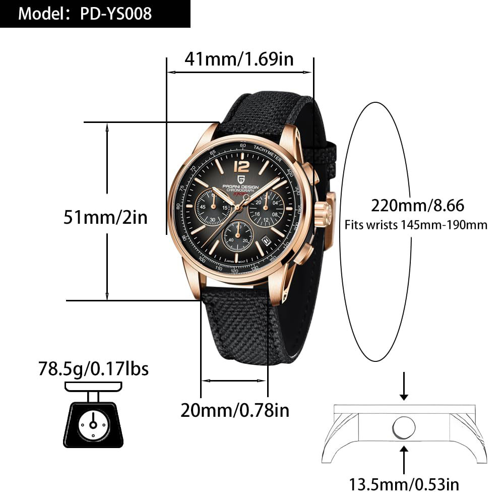 PAGANI تصميم جديد ساعة رجالي 4 - مراجعة Luxury Watch Safe وسعره