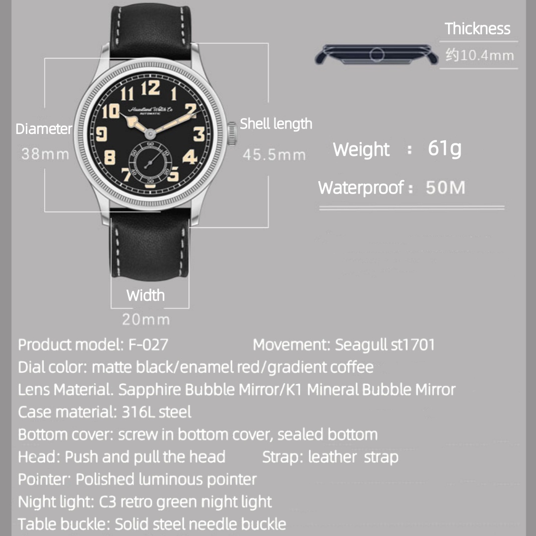 Hruodland 2025 جديد الرجال الت - مراجعة Automatic Pilot Watch وسعره