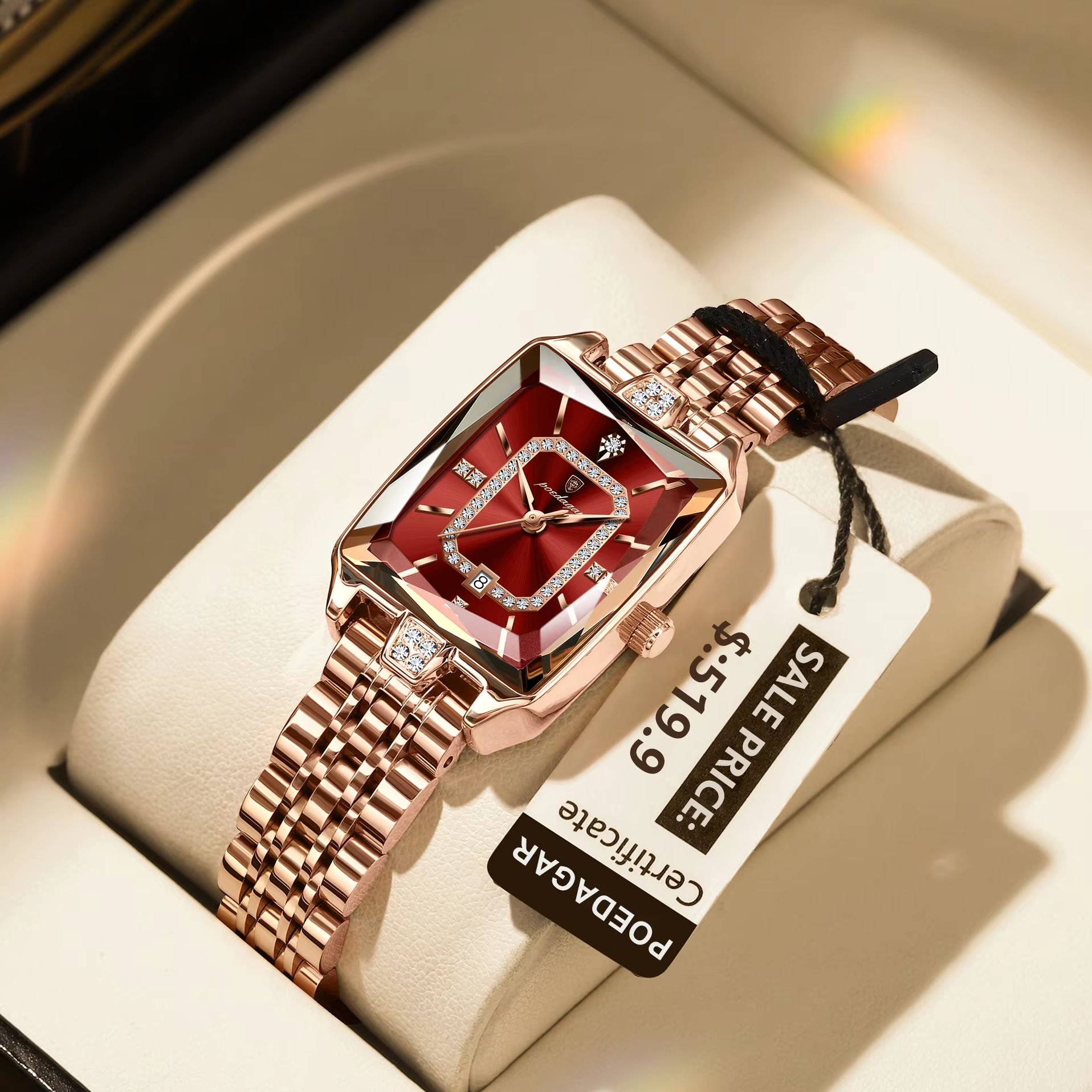 POEDAGAR موضة أنيقة ساعة يد نس - مراجعة Luxury Watch Women وسعره