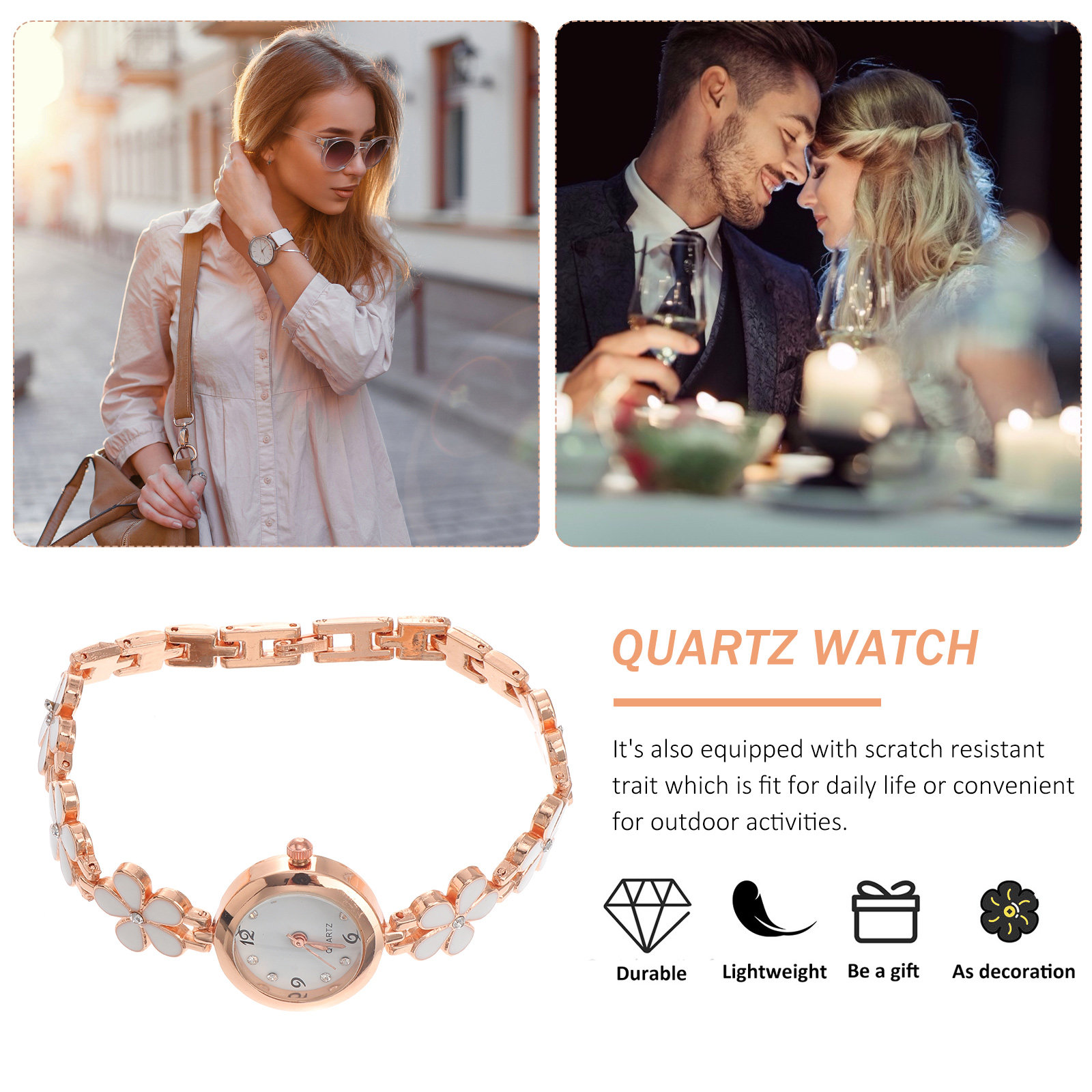 ساعة يد أنيقة من الكوارتز الكر - مراجعة Luxury Watch Women وسعره