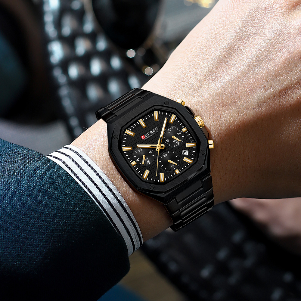 ساعة كورين كرونو مربعة فاخرة ل - مراجعة Luxury Watch For Men وسعره