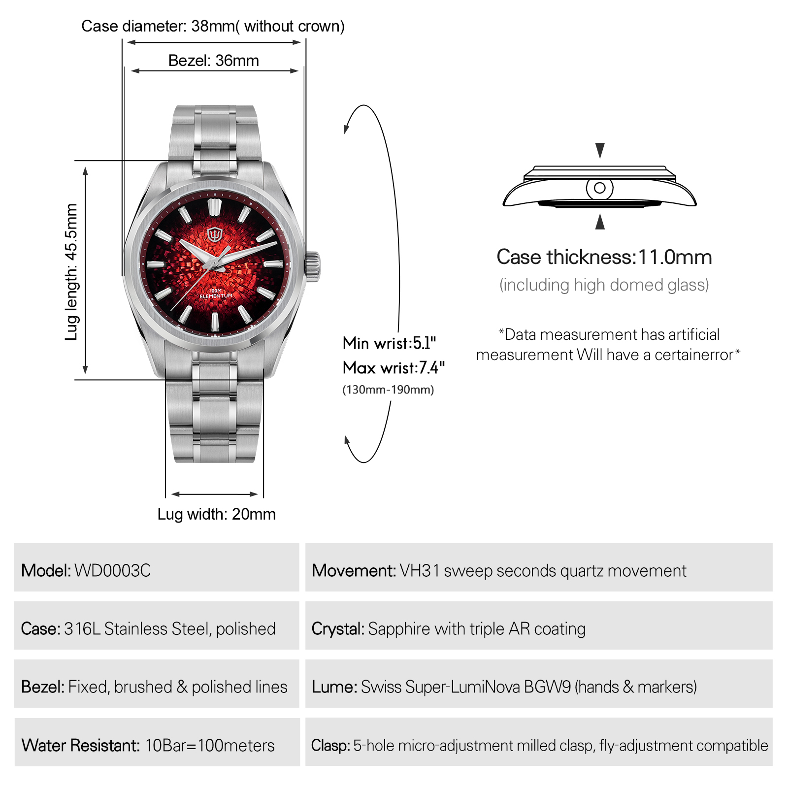 ساعة كوارتز جديدة من Watchdive - مراجعة Luxury Watch Second Hand وسعره