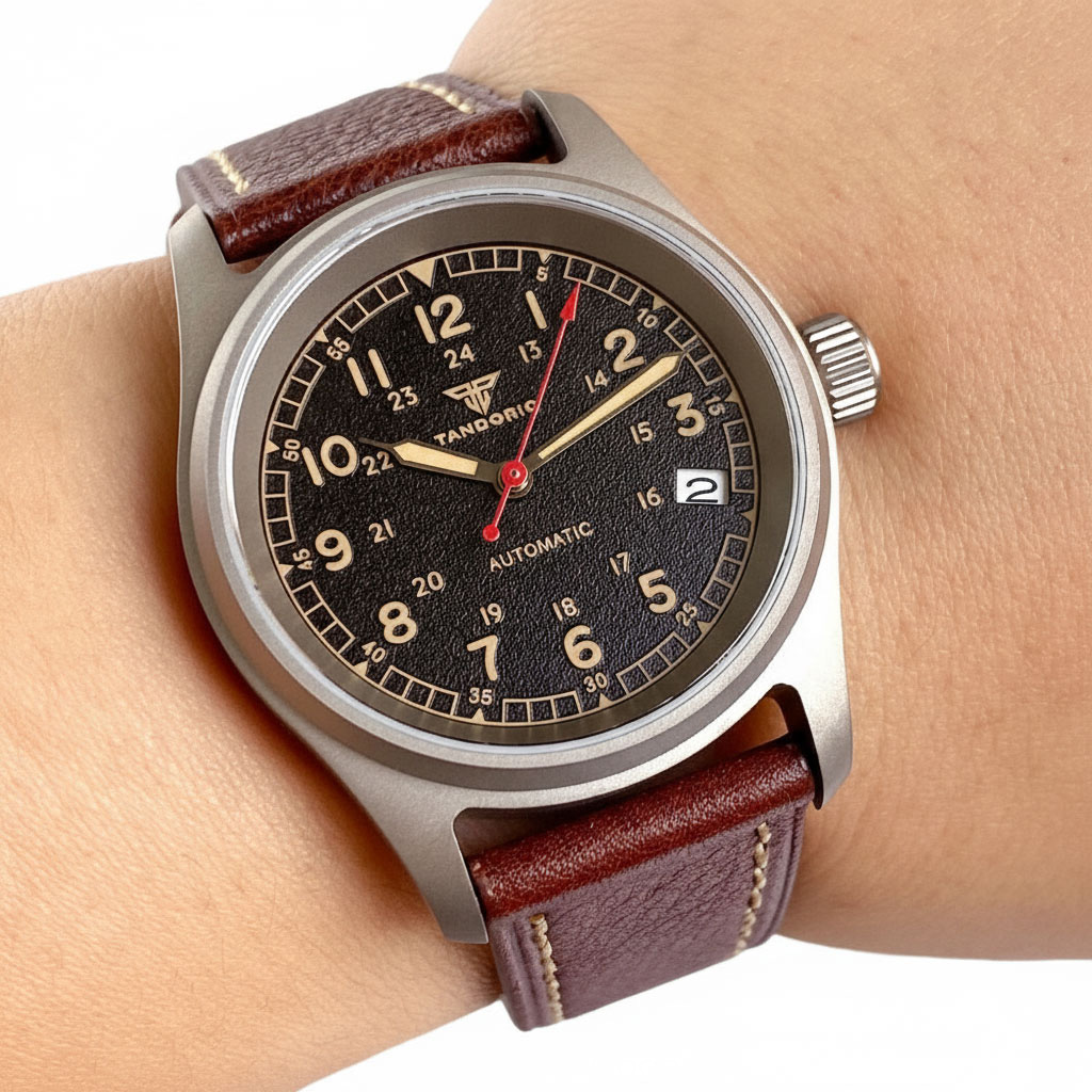 ساعة مخصصة التيتانيوم NH35A سا - مراجعة Automatic Pilot Watch وسعره